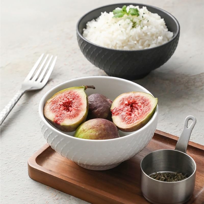 Miski do sałatek ceramiczna zastawa stołowa nowoczesna prosta miska do zupy dom miska ramen śniadanie miska na płatki śniadaniowe salon miska na przekąski miski obiadowe (A, M)
