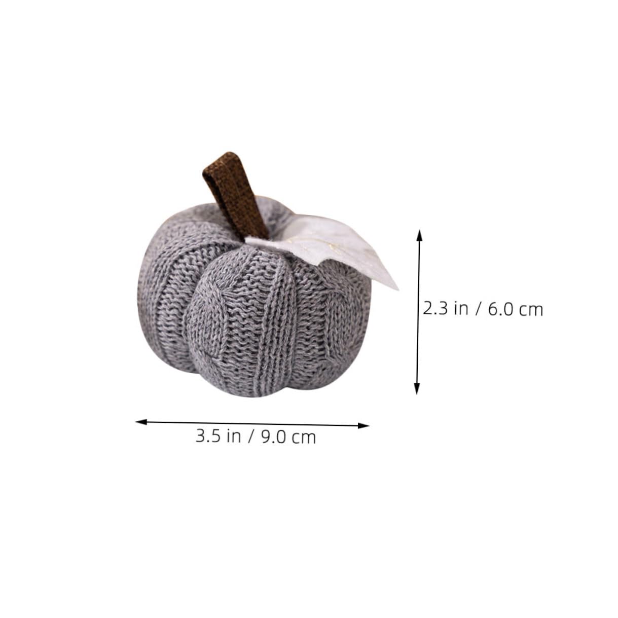 6stücke Strickkürbisse Mini für Herbstdeko Kunstkürbisse Gestrickt Dekokürbisse Landhausstil Künstliche Kürbisdeko für Tischschmuck