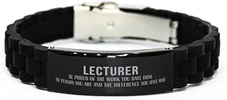 Lecturer Glidelock Bracelet Gifts, Lecturer Coworker Appreciation Gifts for Women or Men, Thank you Lecturer Retirement Appreciation Gifts for Lecturer Be proud of the work you have done