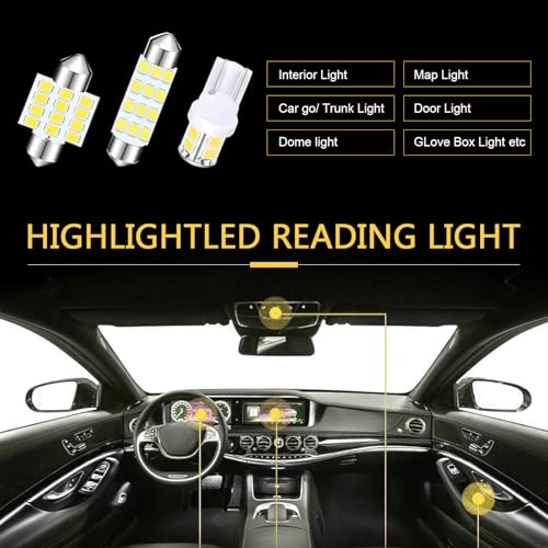 Kit de 24 bombillas LED para interior de auto, combo miniatura 5