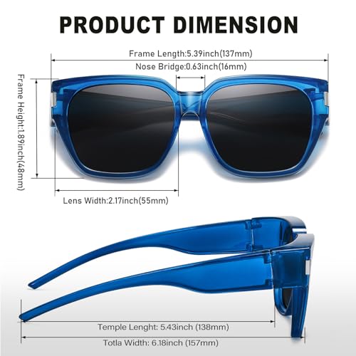 Oversized Fit Over Sunglasses for Women Men, Polarized UV400 Protection Sunglasses for Driving3