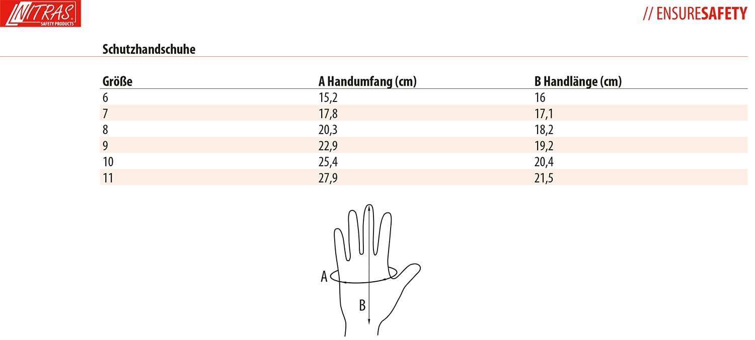 NITRAS 6655 STEEL - Gants de travail résistant aux coupures et aux coups de couteau - EN 388 - brun/noir - 09/L