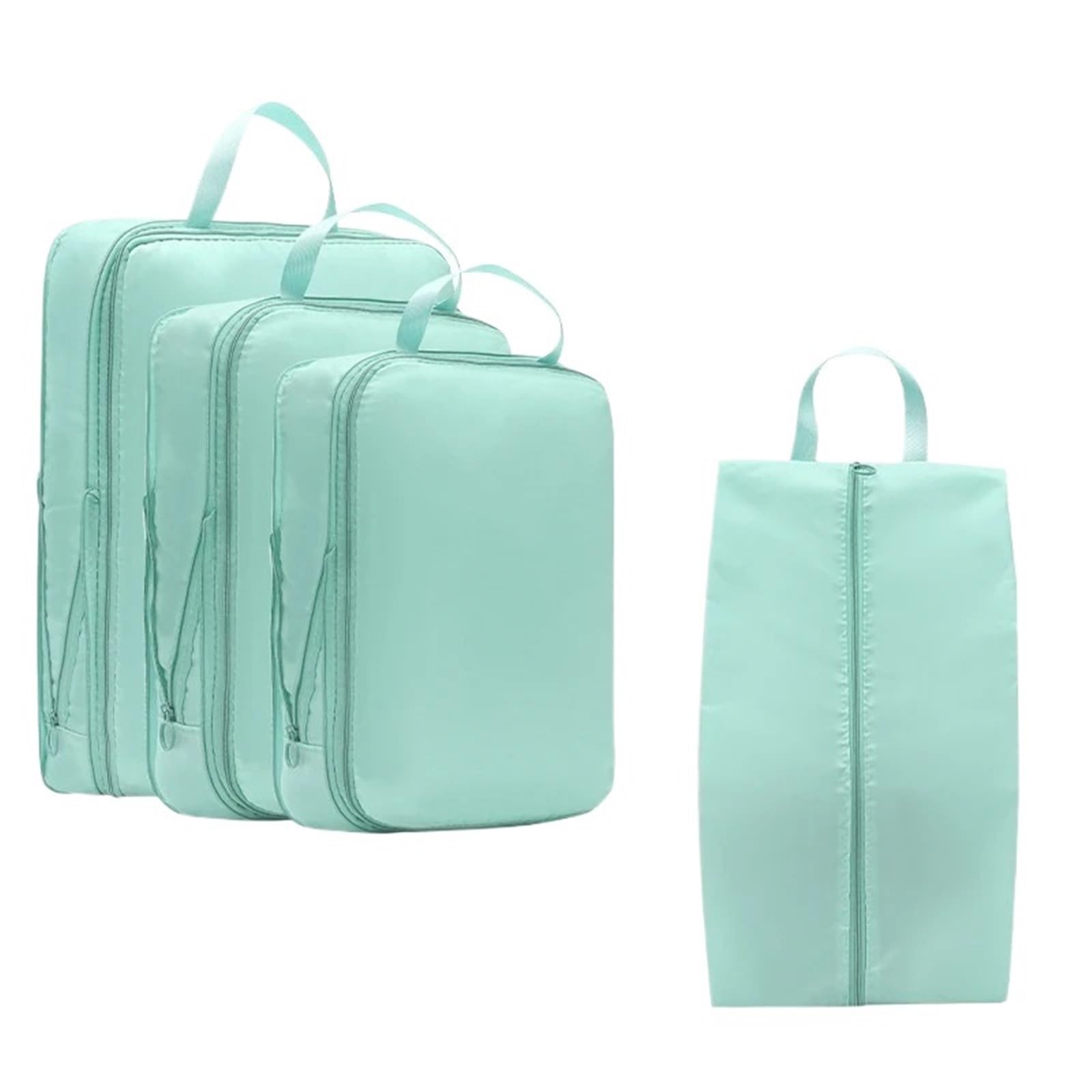 YILWPV 4pcs Set Travel Packing Cubes Space-saving Clothes Socks Compression Organizer Bag Portable Shoe for Travel(Green-B)
