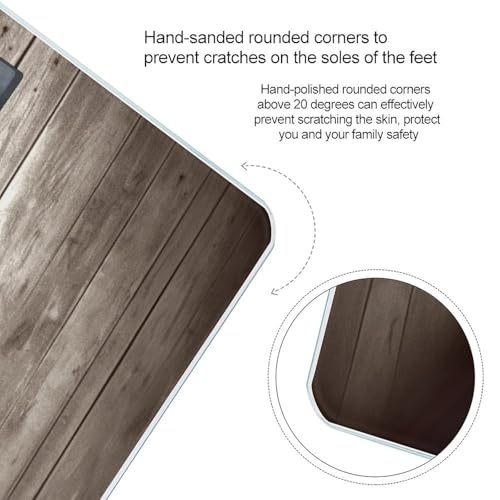Báscula digital de baño con vidrio templado y pantalla LCD miniatura 4