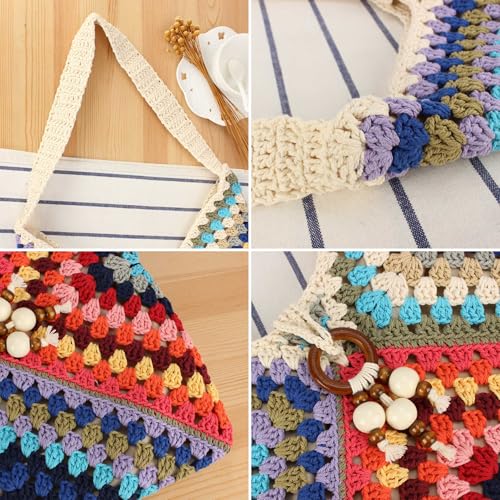 Bolso Hobo de Crochet para Mujer Verano Playa miniatura 7
