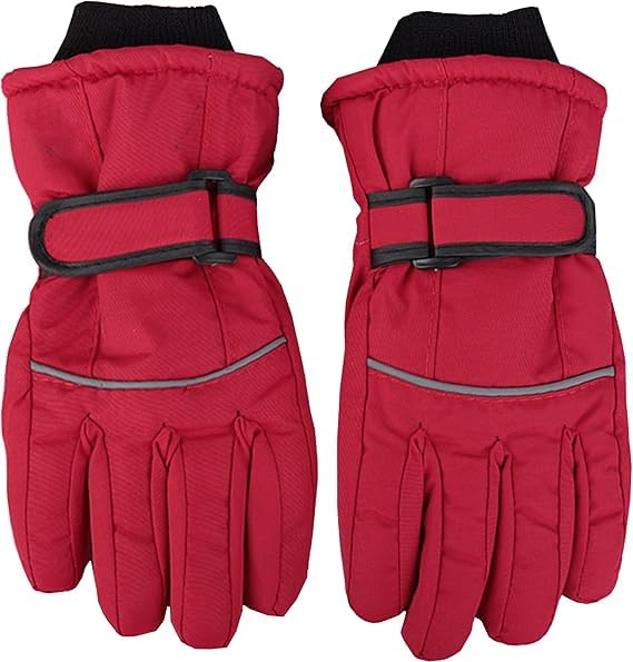 Image of UTOWO Kids Winter Cold Weather Ski Gloves Boy-Girl Warm Windproof Snow Gloves for Snowboarding Sledding Cycling Toddler 3-6T
