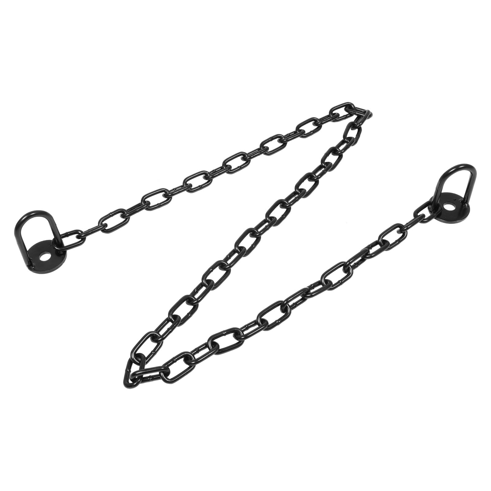 Warnschutzkette aus Stahl, 6mm, 1, 5m, Schwarz für Außenzaun | Flexible Verbindung, Wiederverwendbar, für Absperrung und Zufahrt, 1 Satz