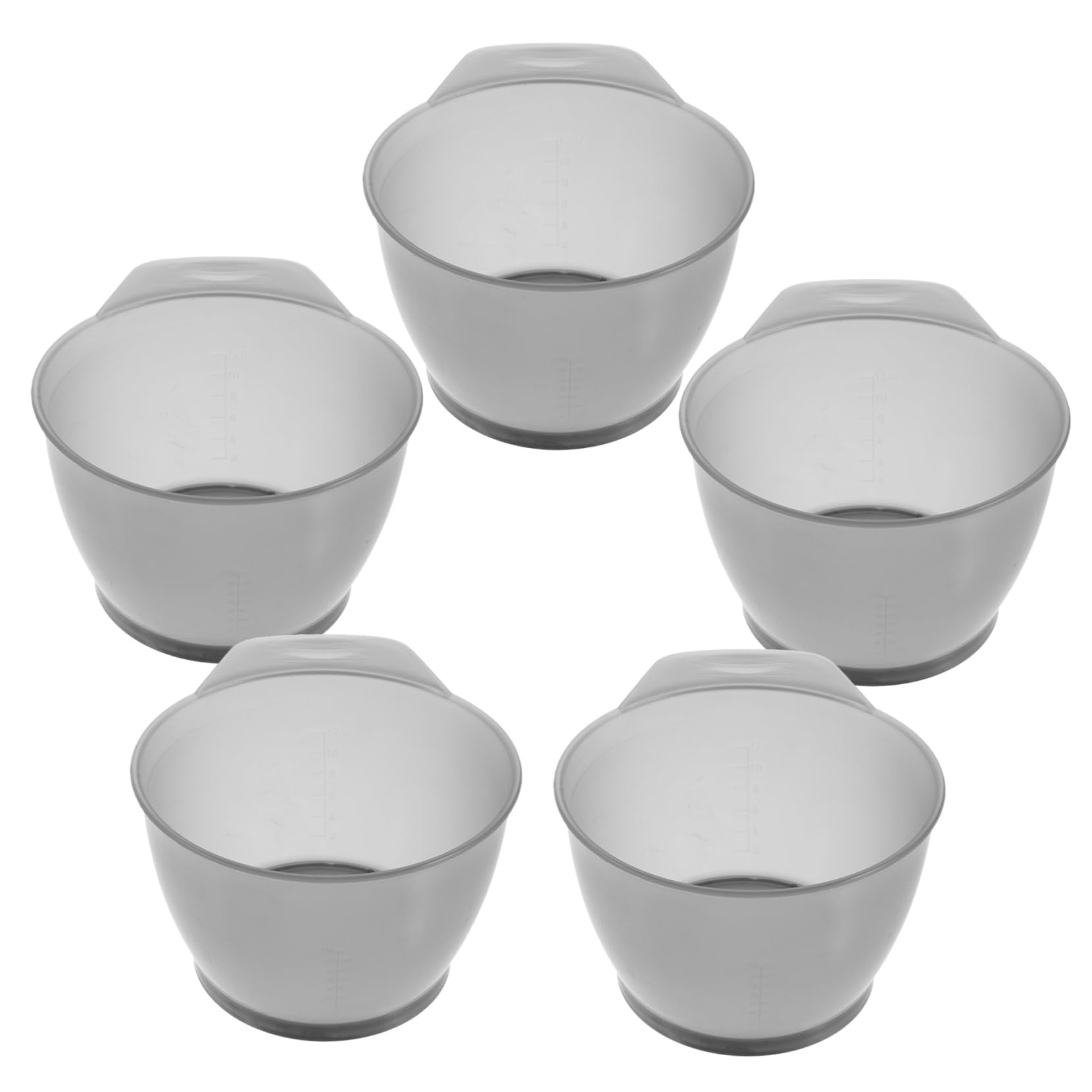 Gogogmee Portable Hair Dye Mixing Bowl 5pcs Black Salon Bowls for Hair Coloring Scale for Diy