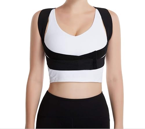 Corrector de postura de espalda, soporte de clavícula debajo de la ropa para mujeres y hombres para la parte superior y baja de la espalda, ayuda a