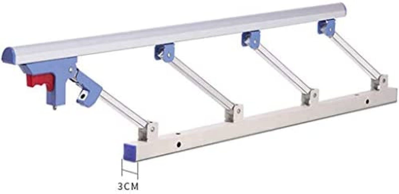 Sponda del letto pieghevole per anziani, maniglia per assistenza per adulti, ringhiera del letto per disabili, barra di sicurezza laterale con impugnatura in metallo, 95 * 38 cm