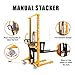 APOLLO Manual Pallet Stacker Hand Pallet Forklift 2200lbs Capacity 63