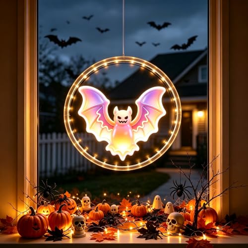 3 Pack Rechargeable Indoor Halloween Window Lights,4/6/12H Timer Function - image 5