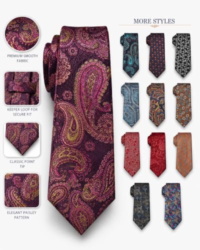 Image of WeiShang Neckties for Men, Classic Formal Tie