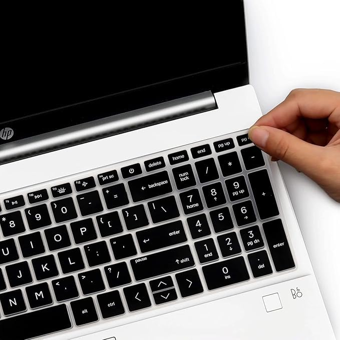 Image of Oaky Keyboard Protector for HP Pavilion 15.6 inch 15t 15z 15-eg /eh /er | 15t-gh /eh Series. 15t /15z-eg.. Laptops - Black Silicone Keyboard Cover