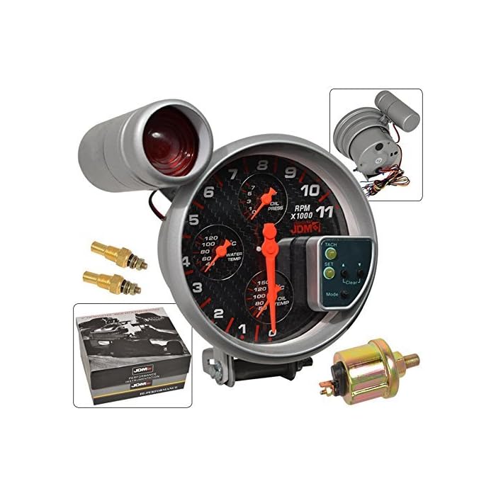 Buy AJP Distributors Universal JDM Sport 5" Carbon Fiber Face 4in1