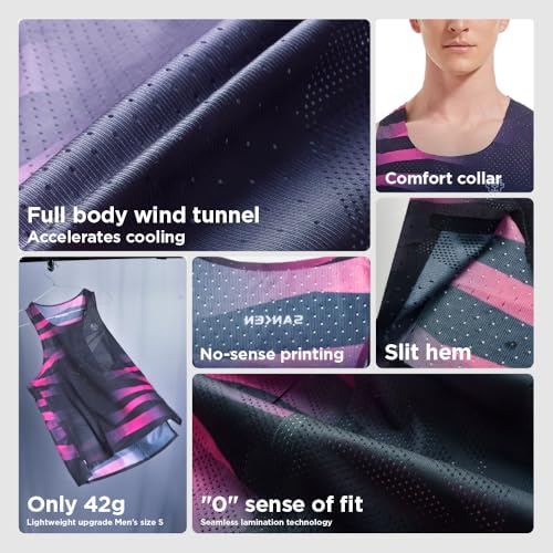 Seamless Marathon Tank Top Lightweight Running Singlet Shirt Dry Fit Workout Sleeveless T-Shirt2