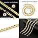 Gold Chain Necklace for Men 22 Inch Golden Ultra Luxury Looking 8mm Curb Link Gold Necklaces for Women Feeling Real Solid 14K Gold Plated Stainless Steel Men’s Necklaces for Party Dancing(Gold, 0.6CM)