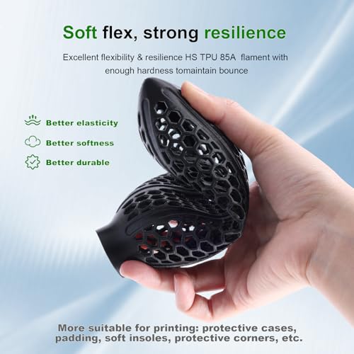 Image of iSANMATE 85A TPU Filament 1.75mm, White, 1kg | iSANMATE Filament; Soft Flexible TPU HF; Compatable with Bambu Lab & most FDM 3D Printers; 1kg /2.2lbs; 50-80mm /s