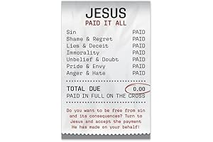 Moments With The Book Jesus Paid It All (Mini Gospel Tract Card)