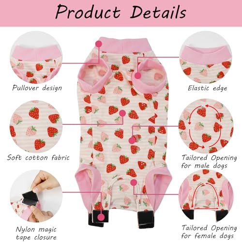 Image of Dog Surgery Recovery Suit Spay Recovery Onesie for Female Male Dogs