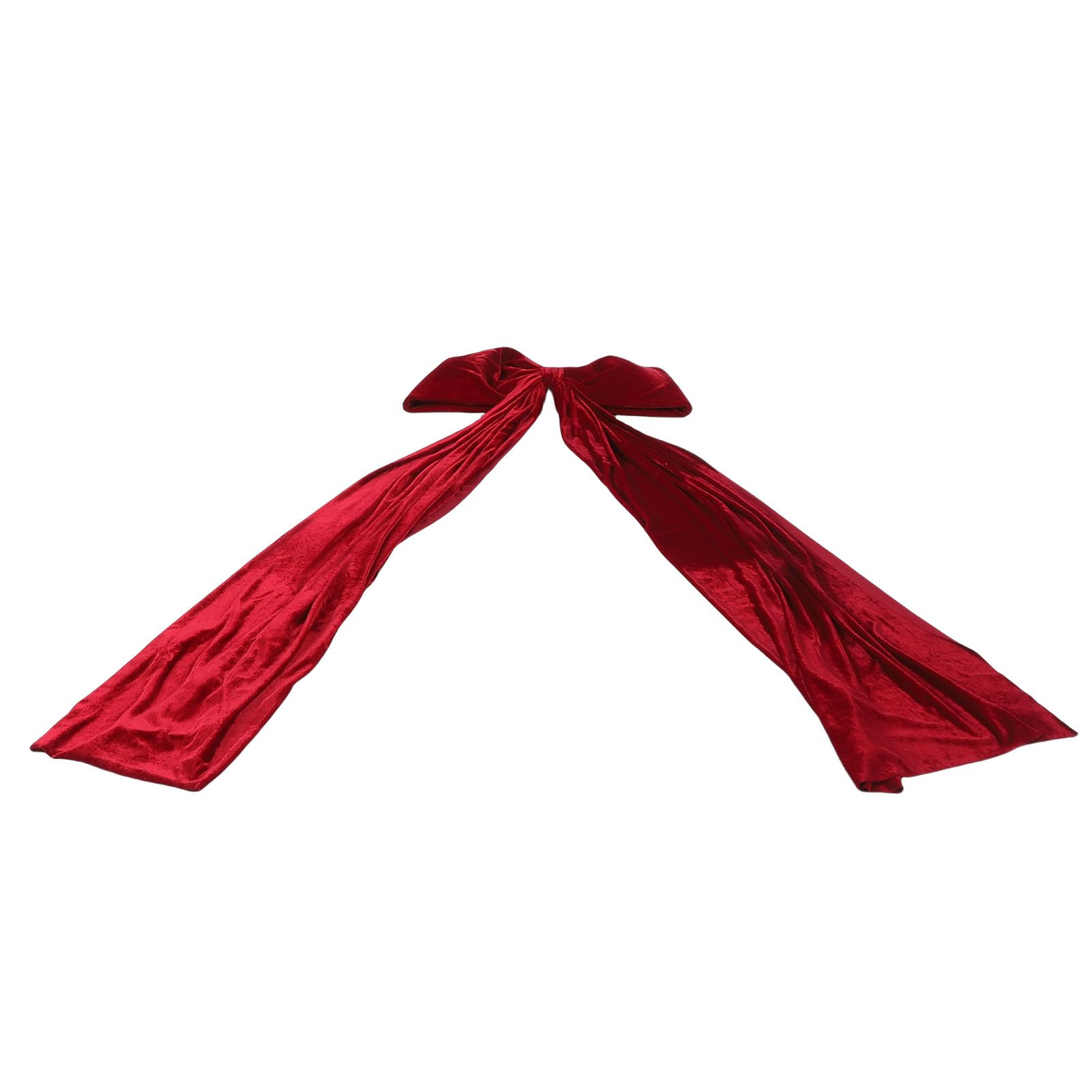 Große Weihnachtsbaumschleife, Extra Große Samtdekoration für Feiertage, Partys, Hochzeiten und Haustüren, 27,6 X 70,9 Zoll, Rot