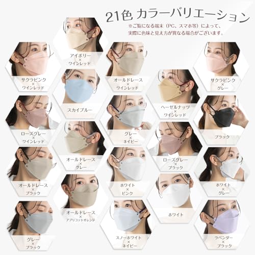 [GINZA STYLE] 立体マスク バイカラー (30枚入)