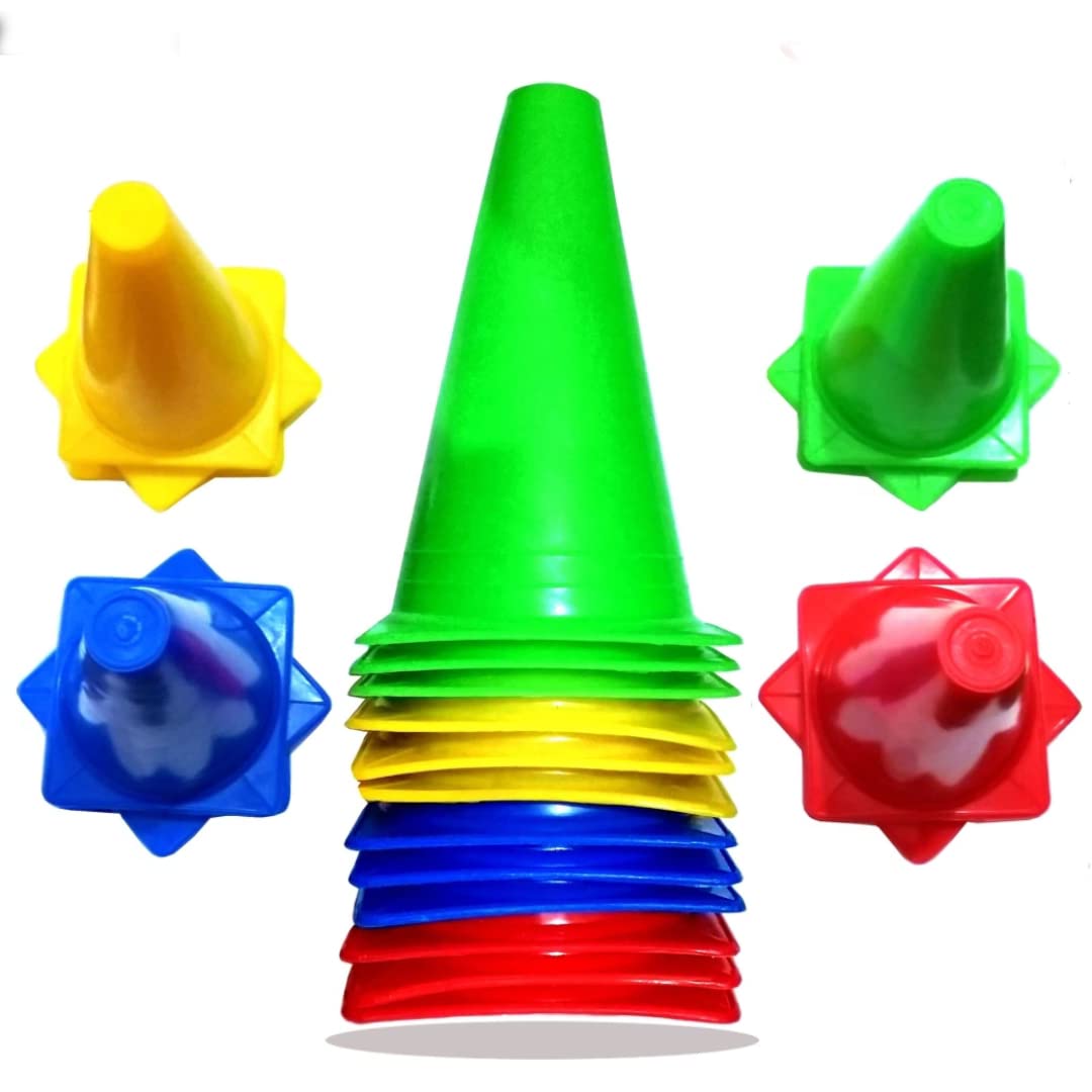 9 Inch Multi ColorMarker Cone Strength Speed Agility Training (Pack of 15)-image-5