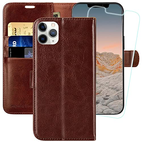 Étui en cuir iPhone 12 Pro Max MONASAY protection intégrale haut de gamme avec porte-cartes