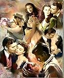 CHZDLYQ DIY 5D Full Round Drill Diamond Painting by Number Kits “Gone with The Wind Art” Rhinestone Embroidery Cross Stitch Art Craft Home Wall Decoration-30x40cm, K16FHR1D122