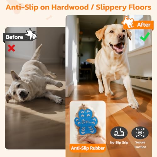 Image of Anti Slip Toe Grips for Senior Dogs on Hardwood Floor, Self Adhesive 48 Pcs