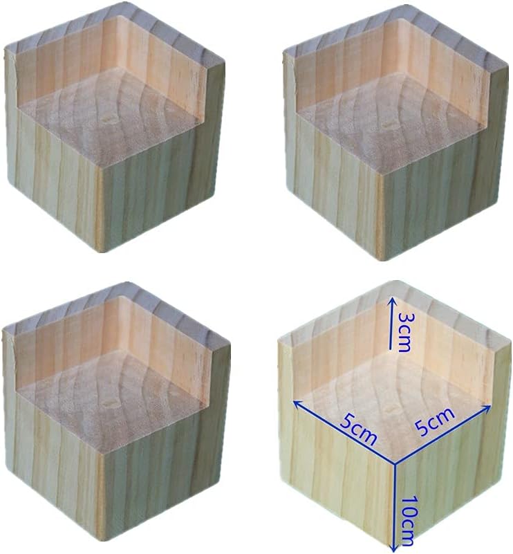 Möbelerhöhung Aus Holz - 4 Stück 10cm Höhe Für Bett & Tisch