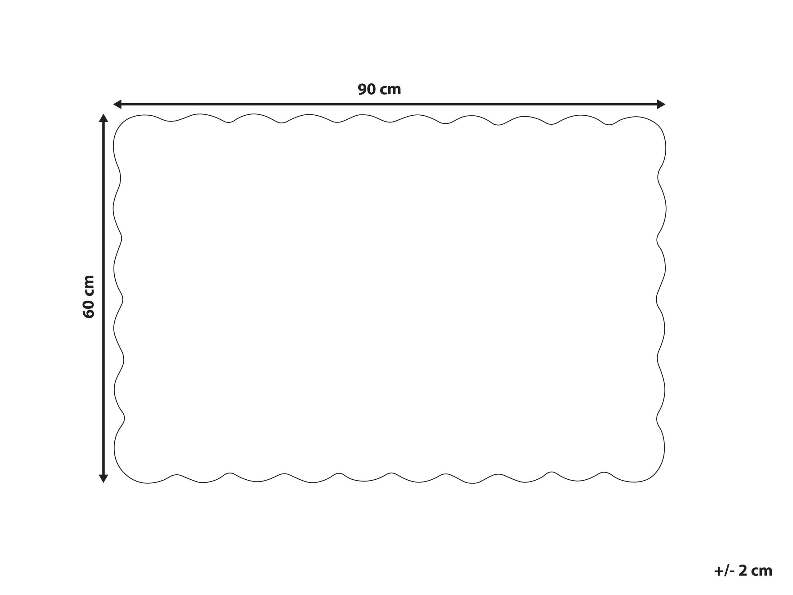 Beliani Paillasson en Fibre de Coco 60 x 90 cm Antidérapant Dessous en PVC Motif Ondulé Naturel Pinatubo