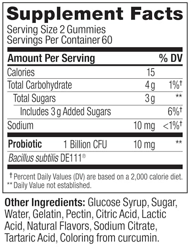 Image of OLLY Probiotic Gummy, Immune and Digestive Support, 1 Billion CFUs, Chewable Probiotic Supplement, Mango, 60 Day Supply - 120 Count