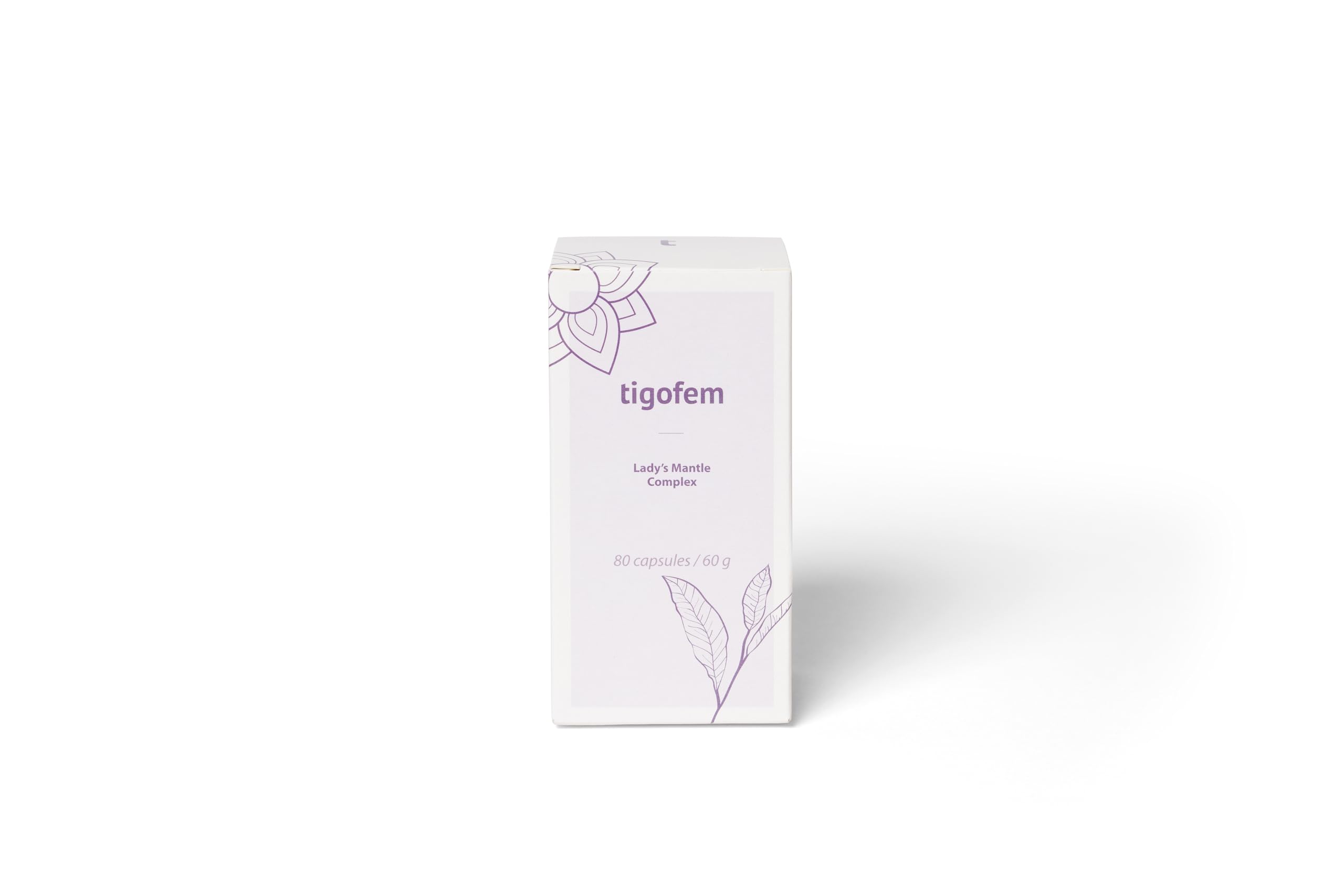 Frauenmantel Tigofem | 80 vegane Kapseln | 340 mg Grüntee Extrakt & 200 mg EGCG | Ohne chemische Lösungsmittel | Für natürliche Regulierung der Hormontätigkeit bei Frauen B6 | Labor geprüft