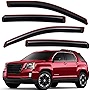 Lightronic WV194167 in-Channel Side Window Visor Deflector Rain Guard, Dark Smoke Shatterproof, 4 PCS Set for 2010-2017 GMC Terrain