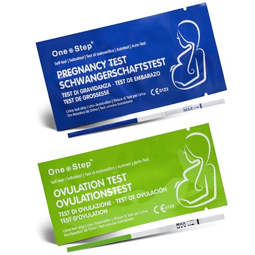 One Step 30 x Highly Sensitive Ovulation Strip Tests + 5 x Highly Sensitive Pregnancy Test Strips (Tests up to 6 Days Earlier) - Pregnancy & Ovulation Test Kit for Women