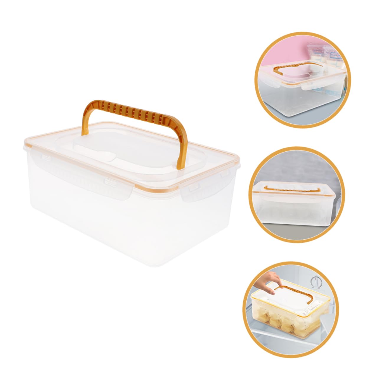 DECHOUS 2stücke Stillzubehör mit Deckel Transparente Gefrierboxen für Muttermilchbeutel Kühlschrank-organizer für Flaschen Joghurtbeutel und Vorratsdosen