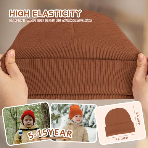 Image of ZOORON Kids Beanie Boys Girls Beanies Children Winter Hats Children Knit Warm Caps Kids Soft Beanie Cap