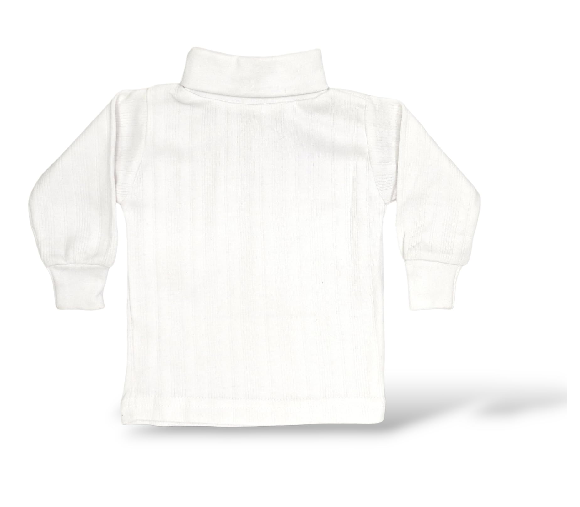 TANGY Kids Baby Boys and Baby Girls Full Sleeves High Neck T-Shirt (White,3-4 Years)