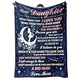 musaecoin Gifts for Daughter from Mum, Christmas Daughter Gifts Blanket, Idea Daughter Birthday Gifts, Daughter Gifts for Christmas Mothers Day Graduation Wedding - Image 1