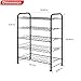 Water Bottle Organizer 5 Tier FreeStanding Water Bottle Storage Rack Metal Beverage Can Dispenser for Pantry, Kitchen Cabinet Countertop, Black