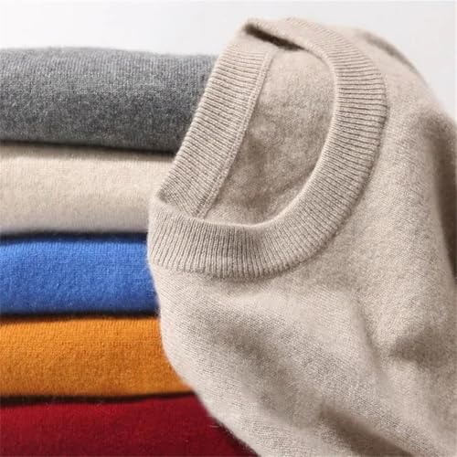 Men's Wool Sweater O-Neck Pullovers Knit Solid Sweater Business Casual Long Sleeve Jumpers Tops2