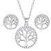Produktbild Lydreewam Lebensbaum Schmuckset Silber 925 Damen Ohrringe Kette Set mit Geschenkbox, Halskette verstellbar 40 + 5cm