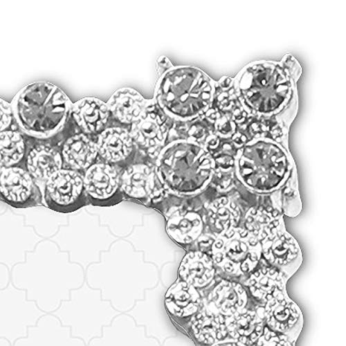 Mimosa Moments Jewel Picture Frame With Rhinestones (Silver, 4X6) #TOP6
