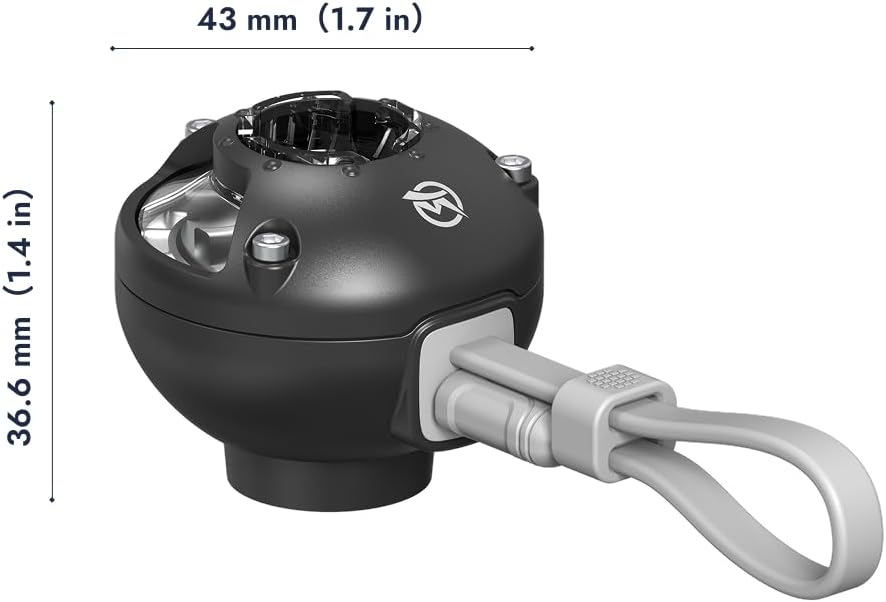 AeroX Ultralight USB-C Air Pump for Inflatables: 1oz Mini Electric Pump, 300L/min, 3.5kPa, 8 Nozzles for Camping, Travel, Pool Floats, Vacuum Bags