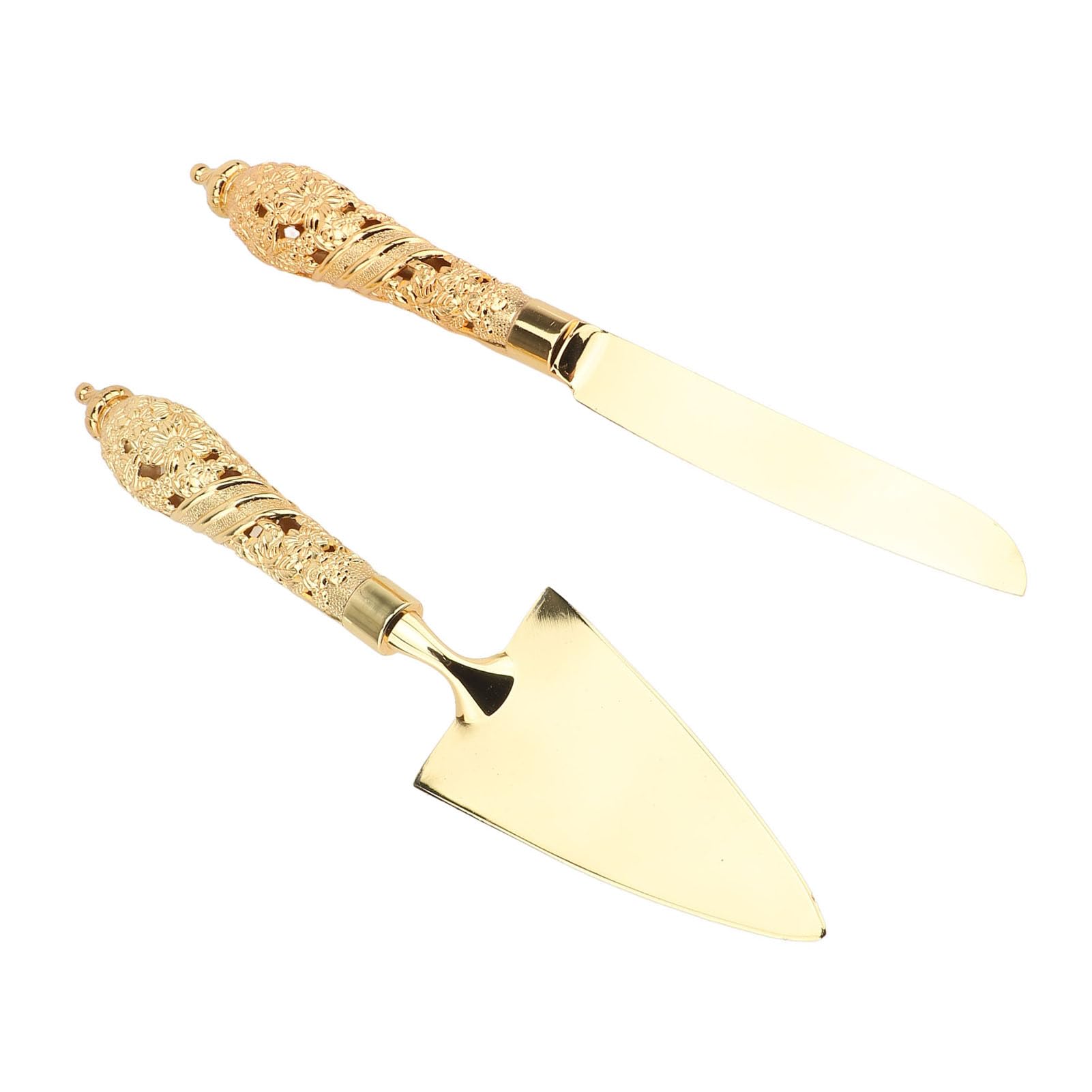 Ensemble de coupe-gâteaux et de spatules à tarte, ensemble de découpe de gâteaux en alliage de zinc pour mariages et dîners de famille, service de dessert élégant avec bord dentelé (Tapez 3)