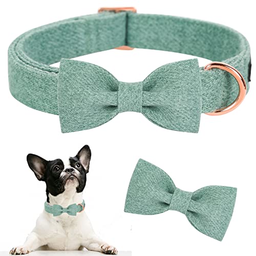 Aring Pet Dog Collar With Bow-Cotton Cute Bowtie Dog Collar, Adjustable Dog Collars Bow With Metal Buckle For Small Medium Large Boy And Girl Dogs #TOP2