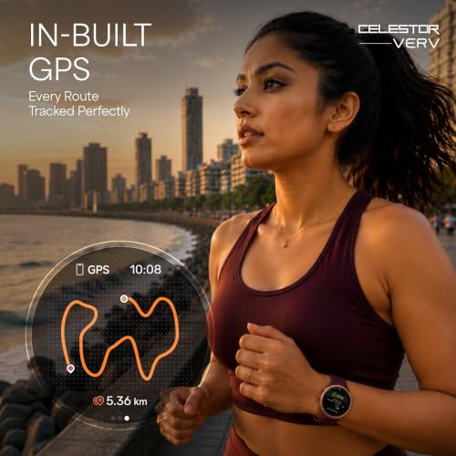 Image of Titan Celestor Verv with 1.19 inch AMOLED Display, Built-in GPS, Skin Temperature Monitoring, Luna Wellness, Smart Hydration, VO2 Max, Training Load & Readiness, 3 ATM Smart Watch for Women - Black
