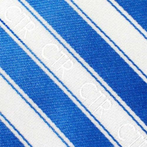 Lifebeats CTR Choose the Right Boys Blue and White Stripe Clip Microfiber Necktie by Ringmasters - Image 4