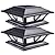 SIEDiNLAR Solar Post Lights Outdoor 2 Modes LED Deck Fence Cap Light for 4x4 5x5 6x6 Posts Patio Garden Decoration Warm White/Cool White Lighting Black (2 Pack)